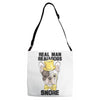 snoring gentleman Adjustable Strap Totes