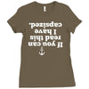 if you can read this i have capsized Ladies Fitted T-Shirt