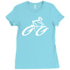 cyclist road bike biking Ladies Fitted T-Shirt
