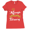 kings are born in february Ladies Fitted T-Shirt