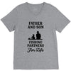 Father and Son Fishing Partners For Life V-Neck Tee