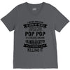 Super Cool Pop Pop Of A Freaking Awesome Granddaughter V-Neck Tee