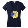 time travel to the moon Women's V-Neck T-Shirt