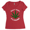 don't panic it's organic   marijuana Women's Triblend Scoop T-shirt