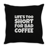 new coffee lovers Throw Pillow