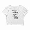 welcome to new york duck mother fucker black t shirt Crop Top