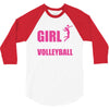 all this girl care about is volleyball 3/4 Sleeve Shirt