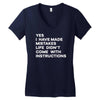 life didn't come with instructions Women's V-Neck T-Shirt