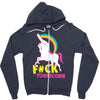 gay pride f#ck younicorn funny rude unicorn Zipper Hoodie