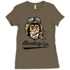 monkey cafe pilote Ladies Fitted T-Shirt