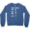 today's beer schedule cycling 6am Crewneck Sweatshirt