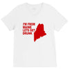 funny maine state V-Neck Tee