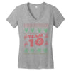 team 10 ugly christmas Women's V-Neck T-Shirt