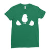 Chicken and Little Chick Ladies Fitted T-Shirt