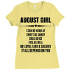 Super August Girl Ladies Fitted T-Shirt