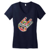 adesivo  hand shocker stickers bomb decal usdm jdm Women's V-Neck T-Shirt