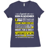 Legends Are Born In November Ladies Fitted T-Shirt