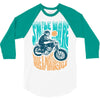 smile more, ride a motorcycle 3/4 Sleeve Shirt