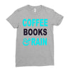 coffee books and rain Ladies Fitted T-Shirt