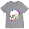 skull glitch V-Neck Tee