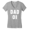 fathers dat dad number 1 Women's V-Neck T-Shirt
