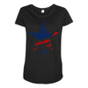 usa star Maternity Scoop Neck T-shirt
