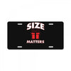 size matters License Plate