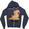 yoga pug exhale Zipper Hoodie