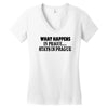 what happens in prague stays in prague Women's V-Neck T-Shirt