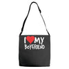 i love my boyfriend Adjustable Strap Totes