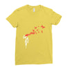 banksy headshot butterfly Ladies Fitted T-Shirt