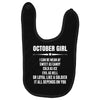 Super October Girl Baby Bibs