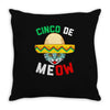 cinco de meow Throw Pillow