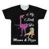 mama &amp; pizza dinasour. All Over Men's T-shirt