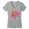 red logo Women's V-Neck T-Shirt