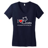 i love cats it's people who annoy me Women's V-Neck T-Shirt