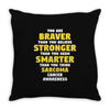 You Are Braver Than You Believe Stronger Throw Pillow