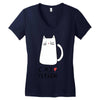 cat love person! Women's V-Neck T-Shirt
