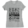 Born In October Ladies Fitted T-Shirt
