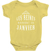 les reines naissent en janvier Baby Onesie