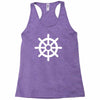 steering wheel sail boat funny Racerback Tank