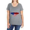 america flag Ladies Curvy T-Shirt