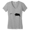 boar hunting Women's V-Neck T-Shirt