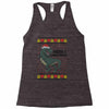 ugly dinosaur merry christmas Racerback Tank