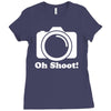 oh shoot camera Ladies Fitted T-Shirt