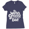 the world's greatest non biological dad Ladies Fitted T-Shirt
