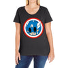 angry captain Ladies Curvy T-Shirt