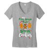 my first grade kids are smart cookies Women's V-Neck T-Shirt