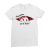 July Peeking Out Baby Girl in Spanish Ladies Fitted T-Shirt