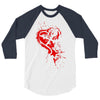 heartless splatter 3/4 Sleeve Shirt